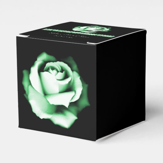 Emerald Roos Wedding Favor Box Bedankdoosjes (Voorkant Zijde)