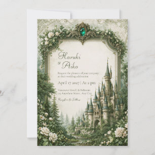 Emerald Rose Kasteelhochzeit Kaart