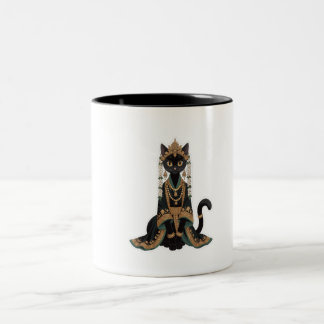 Emerald Royal Kat Empress Tote Bag Tweekleurige Koffiemok