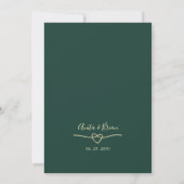 Emerald Roze Bloemige Bruiloft Kaart (Achterkant)