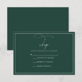Emerald RSVP Kaartje (Voorkant / Achterkant)