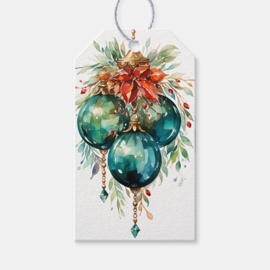 Emerald & Ruby Delights: Een Fusion rood & groen Cadeaulabel (Voorkant)