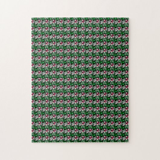 Emerald Ruby Diamond Gemstone Art Red Green Legpuzzel (Verticaal)