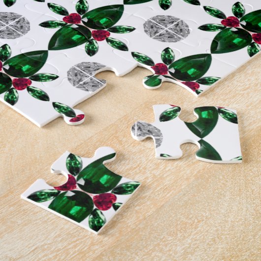 Emerald Ruby Diamond Gemstone Art Red Green Legpuzzel (Zijkant)