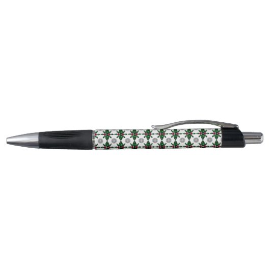Emerald Ruby Diamond Gemstone Art Red Green Pen (Bovenkant)