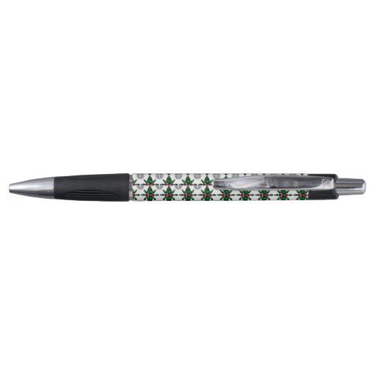 Emerald Ruby Diamond Gemstone Art Red Green Pen (Achterkant)