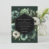Emerald Sage Vesper Wedding Kaart (Staand voorkant)