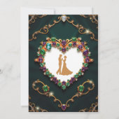 Emerald & Sapphire Luxury Wedding Kaart (Achterkant)