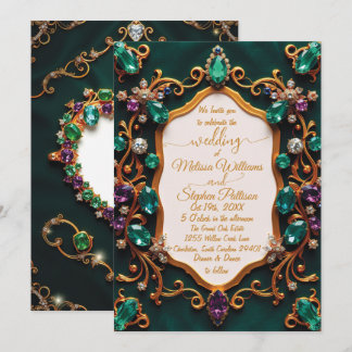 Emerald & Sapphire Luxury Wedding Kaart