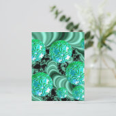 Emerald Satin Dreams - Abstracte Ierse Shamrock Briefkaart (Staand voorkant)
