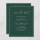 Emerald Save the Date (Voorkant / Achterkant)