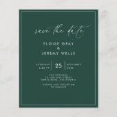 Emerald Save the Date Briefkaart (Voorkant)