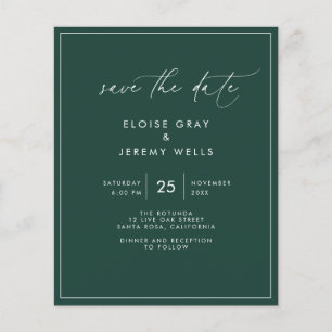 Emerald Save the Date Briefkaart