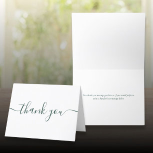Emerald Schrift Eenvoudig Modern Elegant Bedankkaart