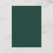 Emerald Script Dankjewel Bruiloft Plaatskaartje (Achterkant)