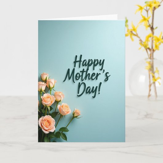 Emerald Script Mothers Day Card Kaart (Gele Bloem)