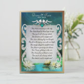 Emerald Sea Twee Duiven Gedicht Aandenken (Staand voorkant)