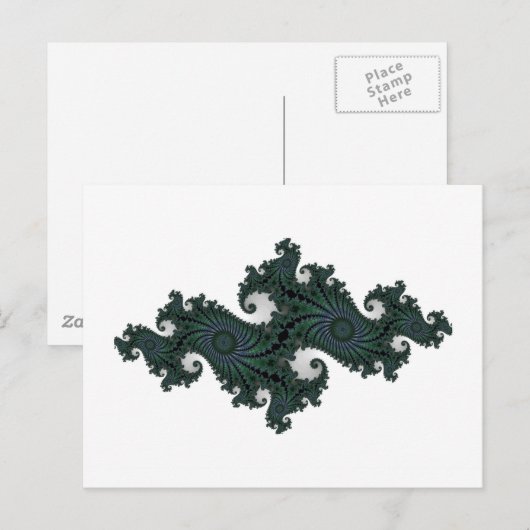 Emerald Seahorse Julia Briefkaart (Voorkant / Achterkant)