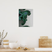 Emerald Seahorse Poster (Keuken)