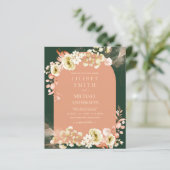 Emerald Season Coral Green Floral Wedding (Staand voorkant)