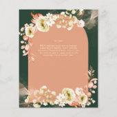 Emerald Season Coral Green Floral Wedding (Achterkant)