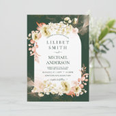 Emerald Season Coral Green Floral Wedding (Staand voorkant)