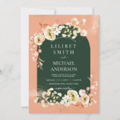 Emerald Season Coral Green Floral Wedding (Voorkant)