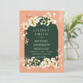 Emerald Season Coral Green Floral Wedding (Staand voorkant)