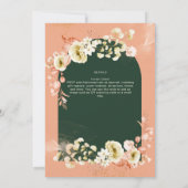 Emerald Season Coral Green Floral Wedding (Achterkant)