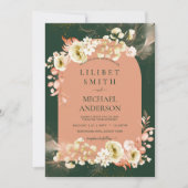 Emerald Season Coral Green Floral Wedding (Voorkant)