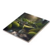 Emerald Serenity: een groene kikker aan de rivier, Tegeltje (Zijkant)