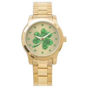 Emerald Shamrock Horloge