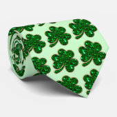 Emerald Shamrock St. Patrick's Day Stropdas (Opgerold)
