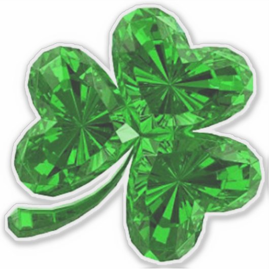 Emerald Shamrock Sticker (Voorkant)