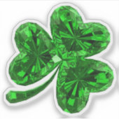 Emerald Shamrock Sticker (Voorkant)