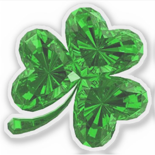 Emerald Shamrock Sticker (Voorkant)
