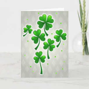 Emerald Shamrocks Kunstkaart Kaart