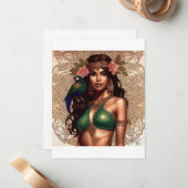 Emerald Shimmer Notitiekaartje (Voorkant / Achterkant in situ)