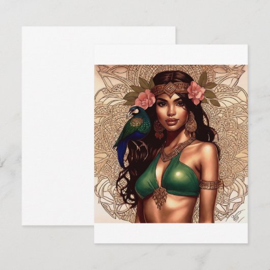 Emerald Shimmer Notitiekaartje (Voorkant / Achterkant)