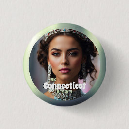 Emerald Shine Pageant Button Pin Custom Foto