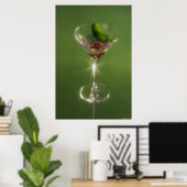 Emerald Sip: Botanische Tuin Cocktail Kunst Poster (Thuiskantoor)