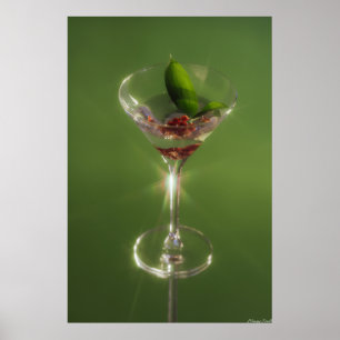 Emerald Sip: Botanische Tuin Cocktail Kunst Poster