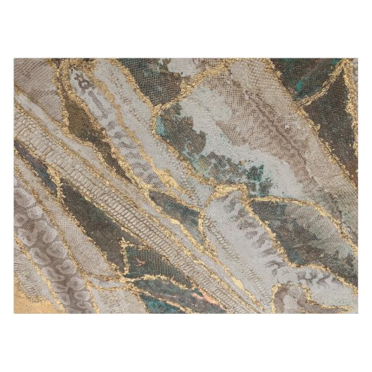 Emerald Snake Skin Tafelkleed Goud Event Decor (Voorkant (Horizontaal))