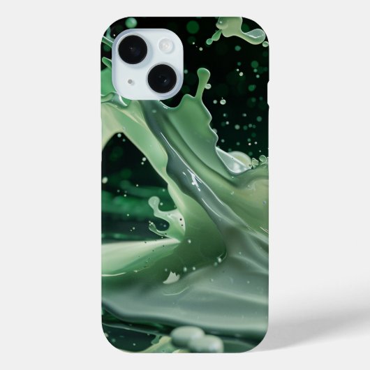 Emerald Splash Dynamics iPhone Case (Achterkant)
