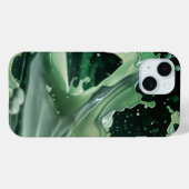Emerald Splash Dynamics iPhone Case (Achterkant (horizontaal))