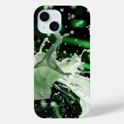 Emerald Splash Dynamics iPhone Case (Achterkant)