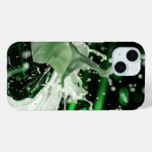 Emerald Splash Dynamics iPhone Case (Achterkant (horizontaal))