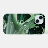 Emerald Splash Dynamics iPhone Hoesje 15 Case (Achterkant horizontaal)