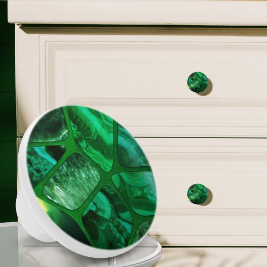 Emerald Spring - Cellen collage N2 Keramische Knop