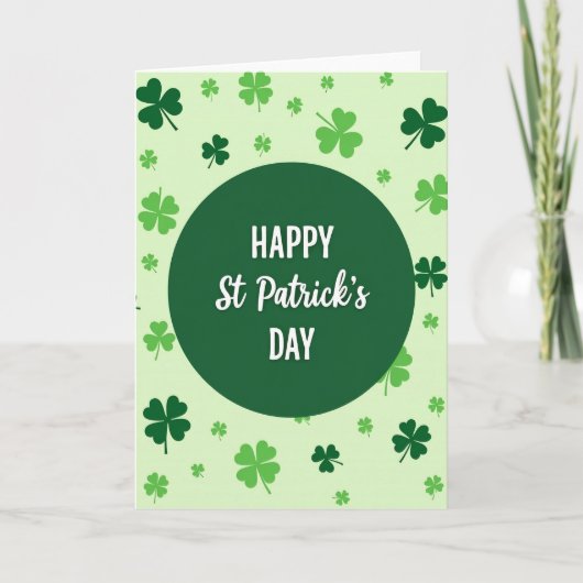 Emerald St. Patrick's Day Kaart (Voorkant)